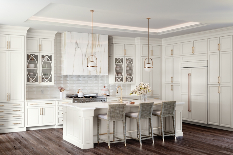 Kitchen White Glam Acrylic Counter Stools Oversized Pendants