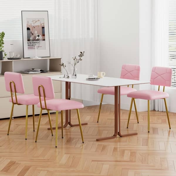 Leather-Like Bucket Seat Kitchen Seating with Tapered Gold Legs