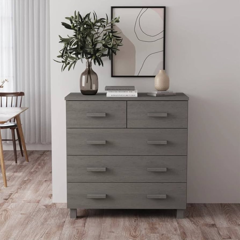 Light Gray Sideboard Natural Wood Top Two Tone Modern Farmhouse Buffet