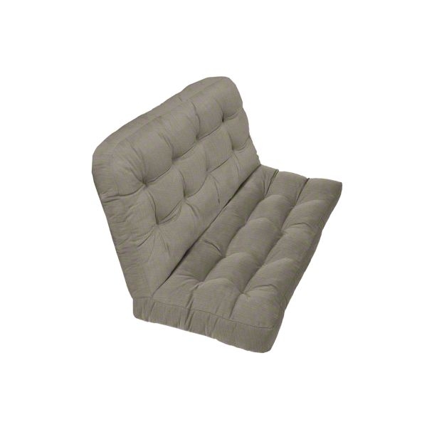 Loveseat Cushion Set Coastal Button Tufting Woven Texture