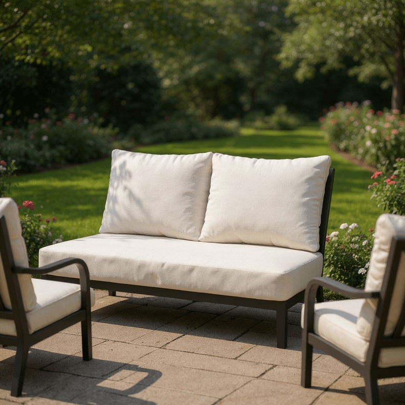 Loveseat Cushion Set Deep Seating Pillow Back Coastal Style