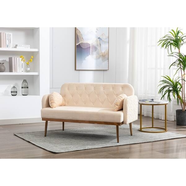 Loveseat Diamond Tufted Bird Motif Traditional Floral Seating