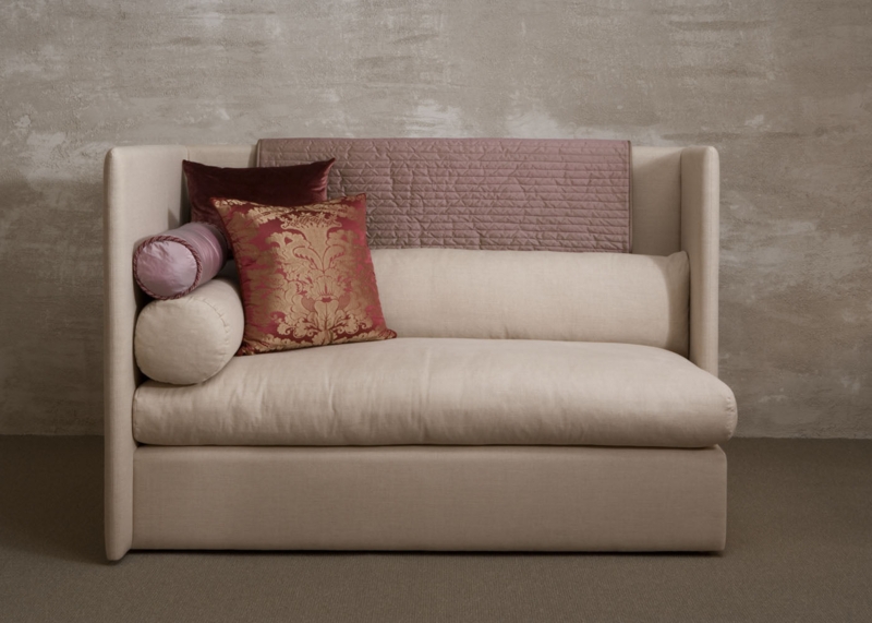 Loveseat High Back Wingback with Nailhead Trim Traditional