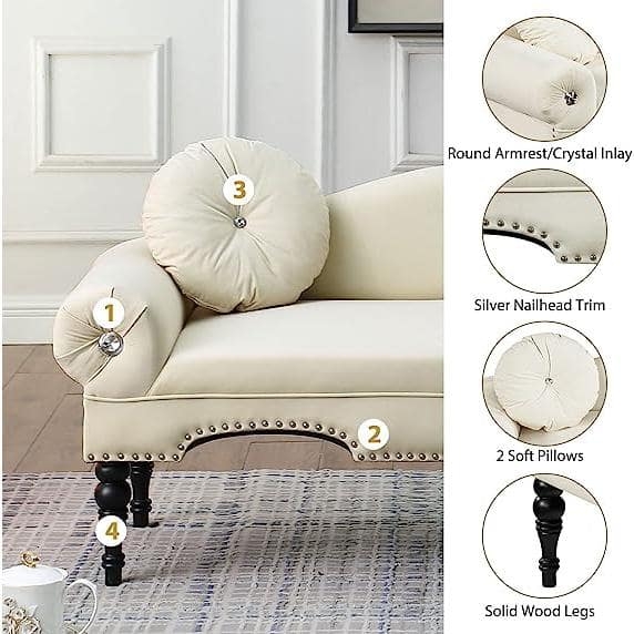 Loveseat in Beige Velvet-Like Fabric with Transitional Rolled Arms
