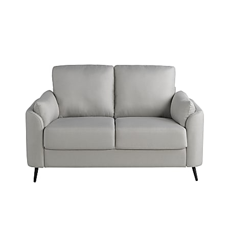 Loveseat Square Arms with Tapered Wood Legs and Compact Studio Size