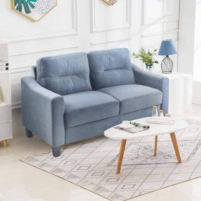 Loveseat with Vertical Channel Tufting, a Compact Loveseat for Small Spaces