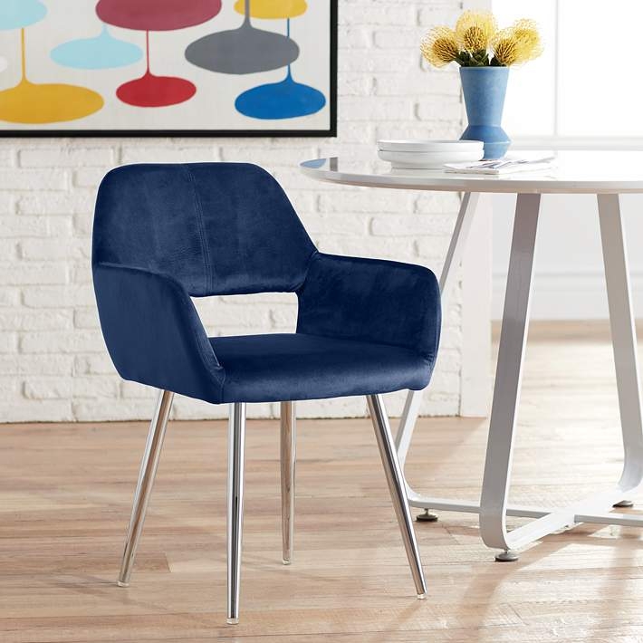 Mid-Century Modern Dining Chair with Curved Back and Splayed Legs