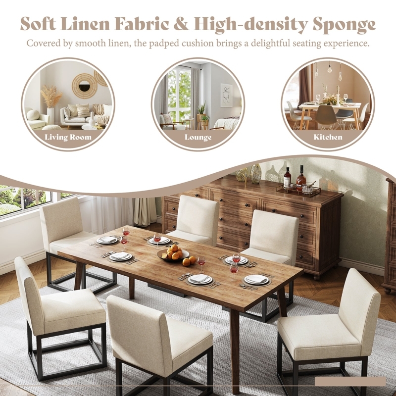 Mid-Century Modern Dining Chairs with Cutout Back