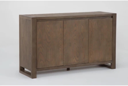 Mid-Century Modern Sideboard with Recessed Circular Pulls