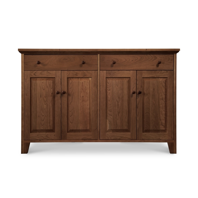 Mid-Century Modern Sideboard with Tapered Legs and Stacked Drawers