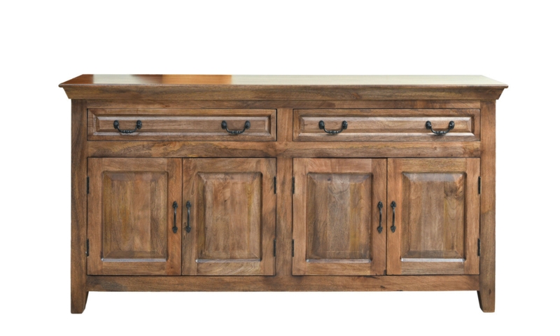 Mid-Century Modern Slatted Sideboard, Light Walnut Capsule Silhouette