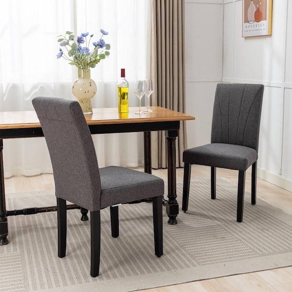 Mid-Century Modern Upholstered Dining Chairs Set of 2