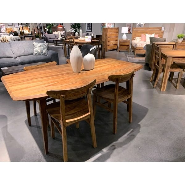 Mid-Century Rectangular Dining Table Angled Legs