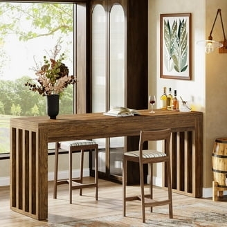 Mid-Century Square Dining Table Tapered Wood Legs