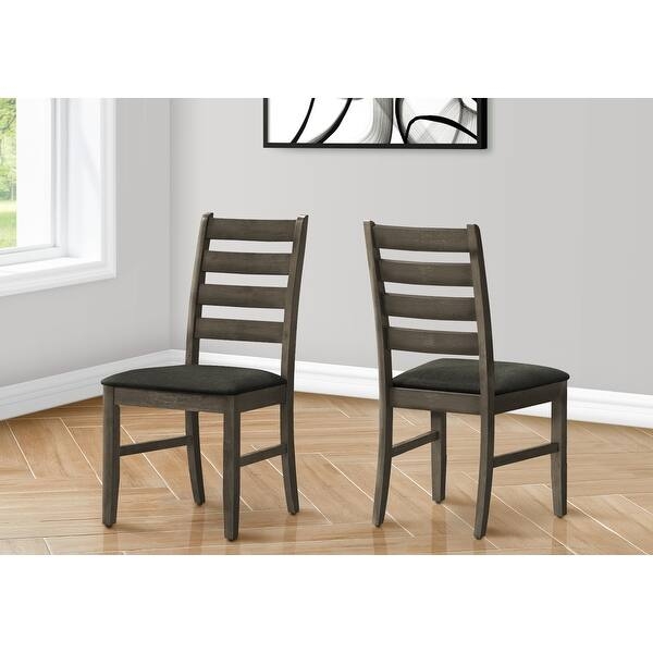 Minimalist Dining Chair Set in White Upholstery with Tapered Wood Legs