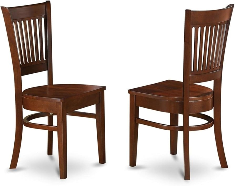Mission Style Dining Chairs, Solid Wood Seat, Slat Back