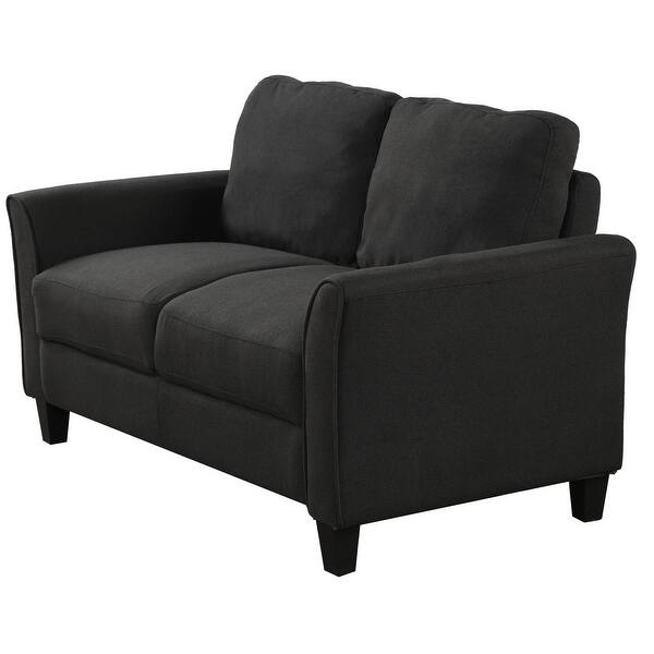 Modern Three Piece Living Room Set with Tapered Legs and Track Arms