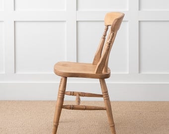 New 100% Solid Wood Farmhouse Slat Back Kitchen Dining Chair, Painted or  Stained, Fully Assembled Wooden Kitchen Chair - Etsy