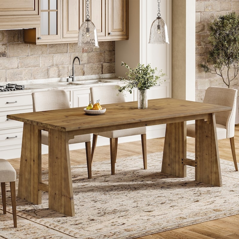 Organic Modern Dining Table, Live Edge Wood & Sculptural Base