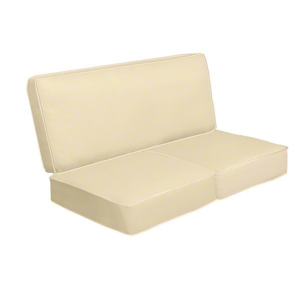 Outdoor Furniture Cushions Welted Piping Navy Deep Seating Patio Set