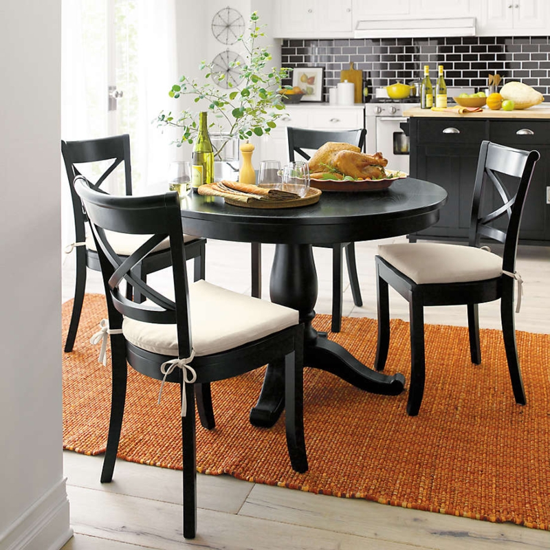 Pedestal Dining Table Set Light Wood Round Windsor Spindle Chairs