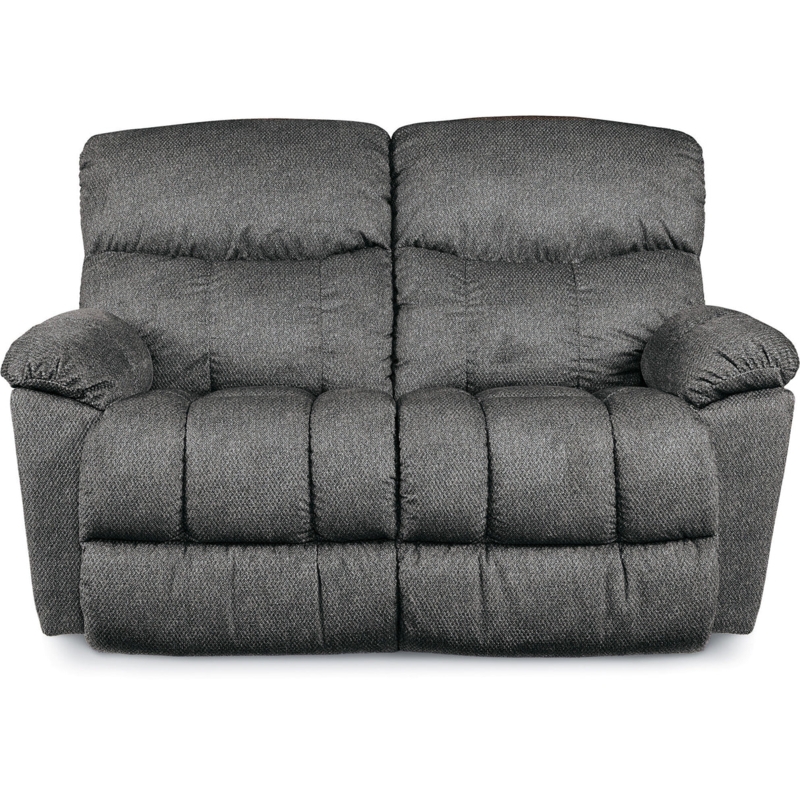 Power Reclining Loveseat with Console, Charcoal Fabric & Cup Holders