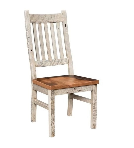 Reclaimed Wood Dining Chair Horizontal Slat Back