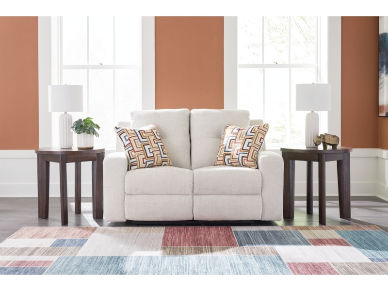 Reclining Loveseat Dark Brown Contrast Stitching Faux Leather