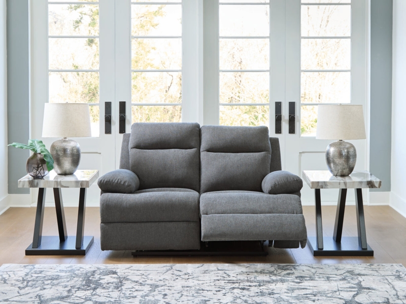 Reclining Loveseat Manual Pillow Top Arms Split Back Padded