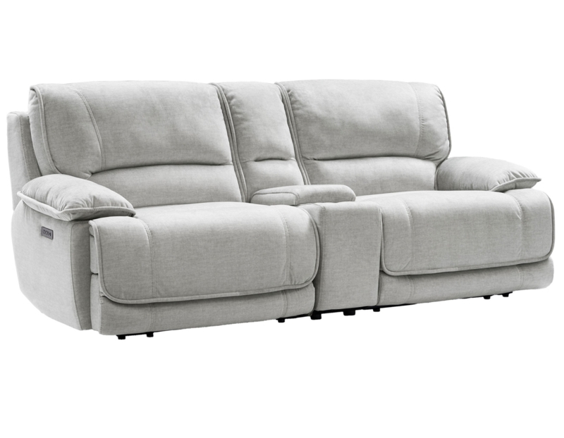 Reclining Loveseat Power Zero-Gravity Silver Console Cup Holders