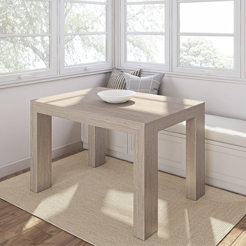 Rectangular Dining Table Seashell Wirebrush Finish Coastal Farmhouse