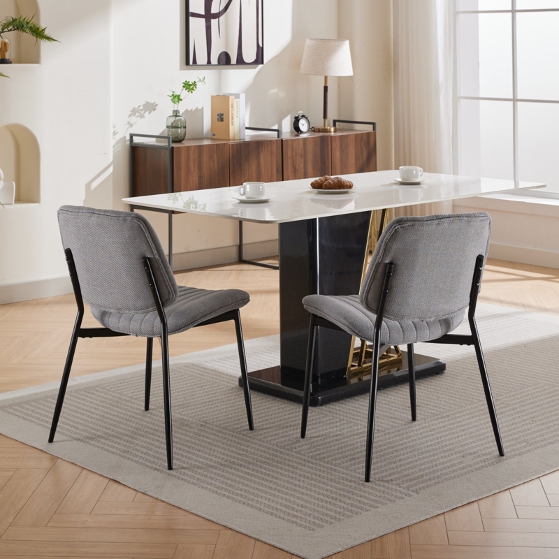 Retro Style Kitchen Chairs with Bentwood Back and Metal Legs