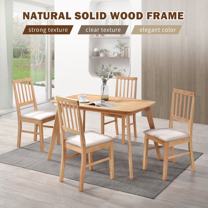 Round Dining Table White Top Splayed Wood Legs Scandinavian