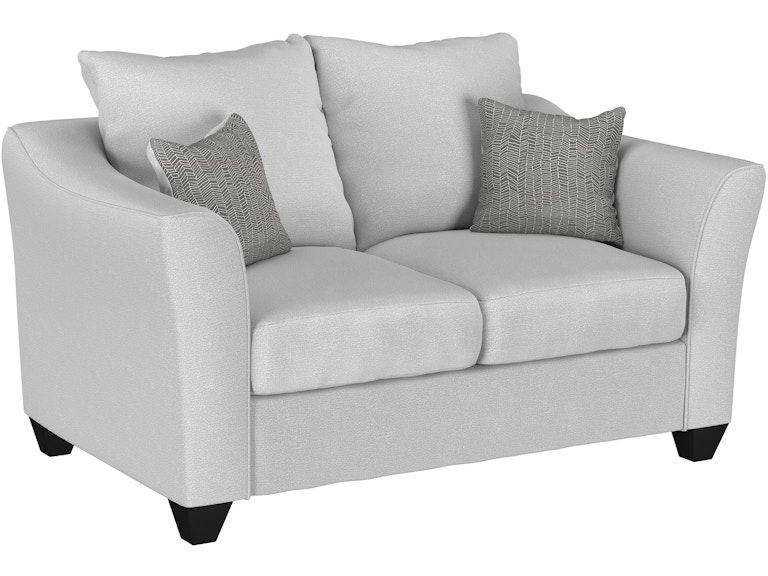 Sand Upholstered Living Room Set with Flared Arms, Contemporary Sofa Set