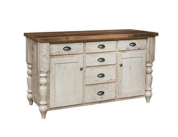Server Reclaimed Wood Farmhouse Server with Sliding Barn Doors