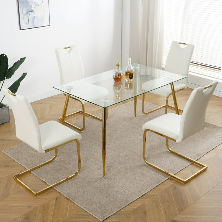 Side Chairs: Textured Gray Upholstery with Polished Chrome Metal Legs