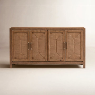 Sideboard Black Farmhouse Styling Two-Tone Finish Drawers