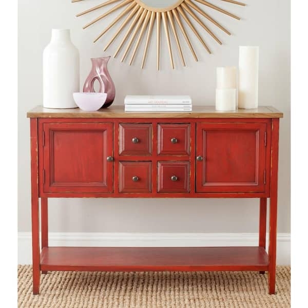 Sideboard Buffet With Decorative Fretwork Doors Tapered Legs