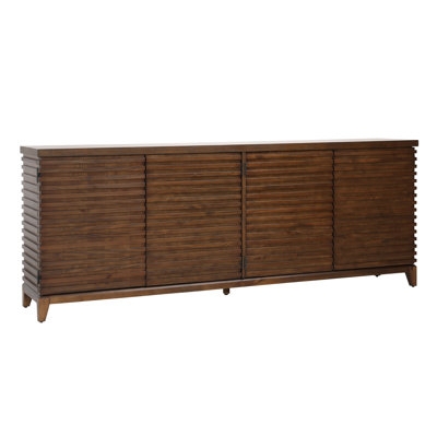 Sideboard Dark Reeded Front Plinth Base, Moody Dining Room Storage