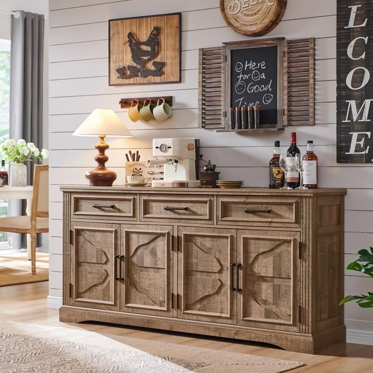 Sideboard Light Brown Wood Sideboard X Frame Doors
