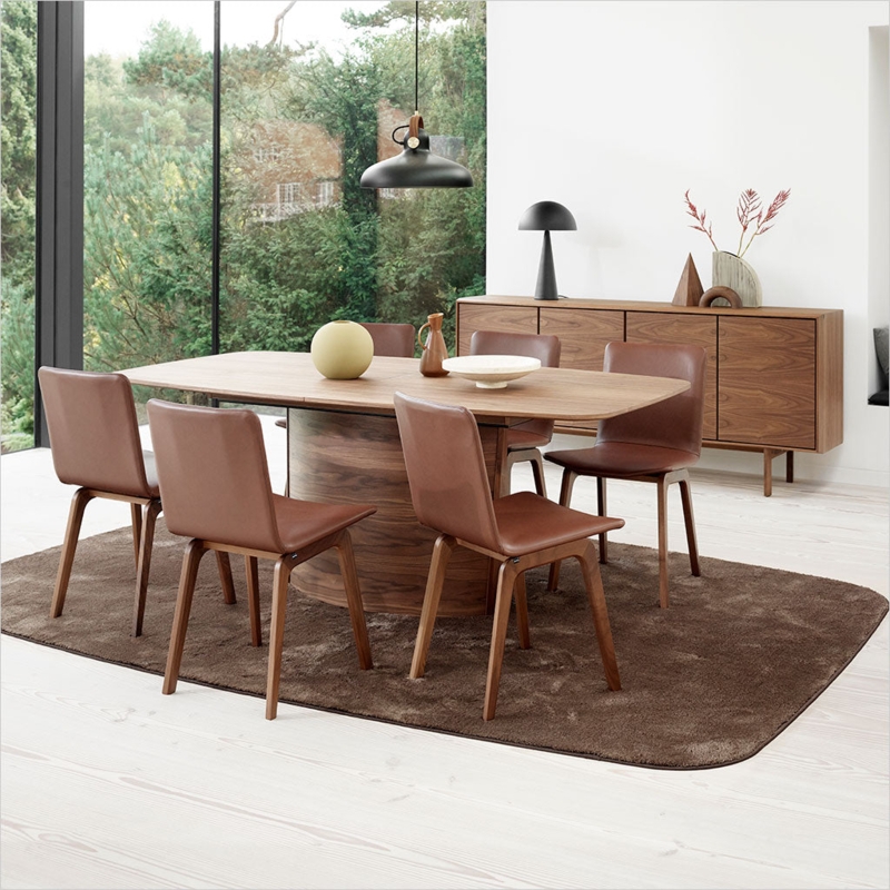 Sideboard Mid-Century Modern Walnut with Integrated Pulls