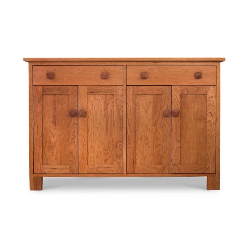 Sideboard Mission Style Central Drawer Stack Natural Wood