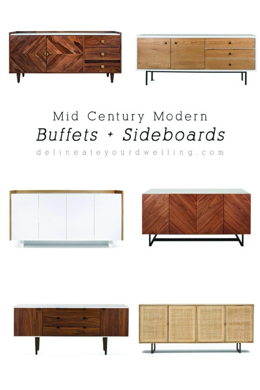 Sideboard Organic Modern Dining Room Storage Slatted Doors