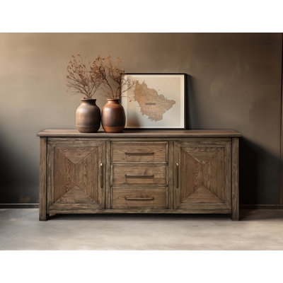 Sideboard, Rustic Oak, Exposed Peg Joinery, Heavy Wood Grain