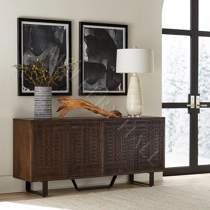 Sideboard Rustic Reclaimed Wood with Multi Toned Facade