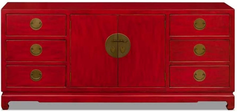 Sideboard Traditional Asian Style Buffet Storage Multiple Drawers