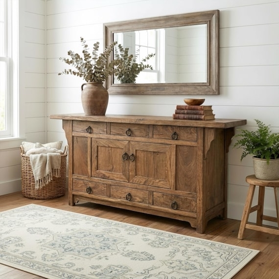 Sideboard with Arched Base Farmhouse Dining Room Credenza