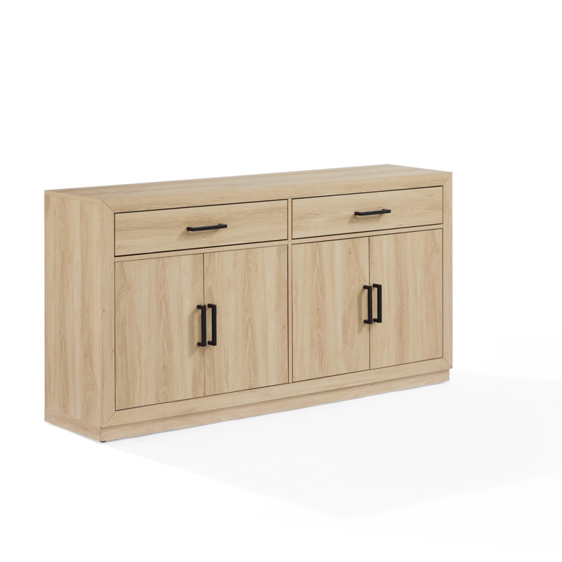 Sideboard with Shaker Style Doors, Transitional Sideboard with Stone Top