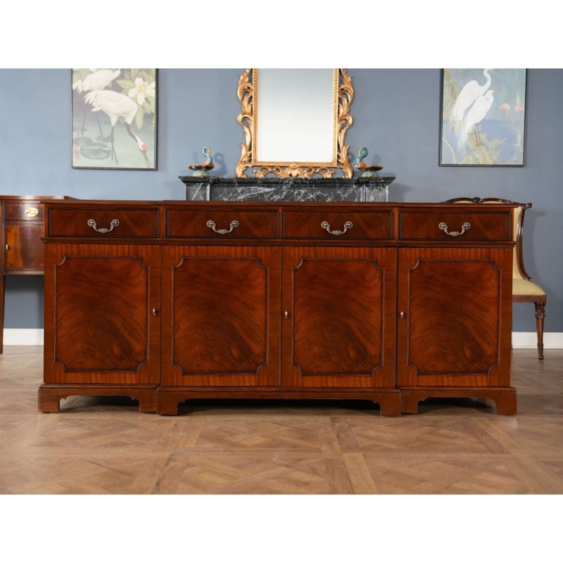 Sideboard with Six Leg Design, Inlaid Wood Banding, Federal Style
