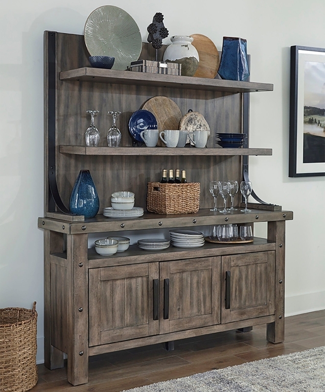 Sideboard, Woven Door Inserts, Modern Farmhouse, Long Silhouette